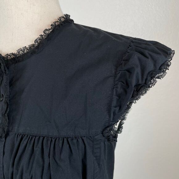 SOLD DO NOT PURCHASE Moda International Whimsygoth Blouse Women’s M Black - Picture 6 of 11